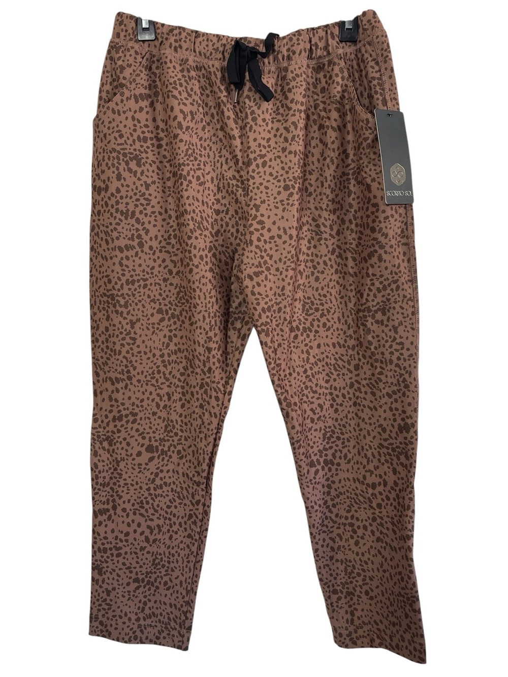 Athleta Scorpio Sol Fare Crop Jogger Cheetah Print Size Large